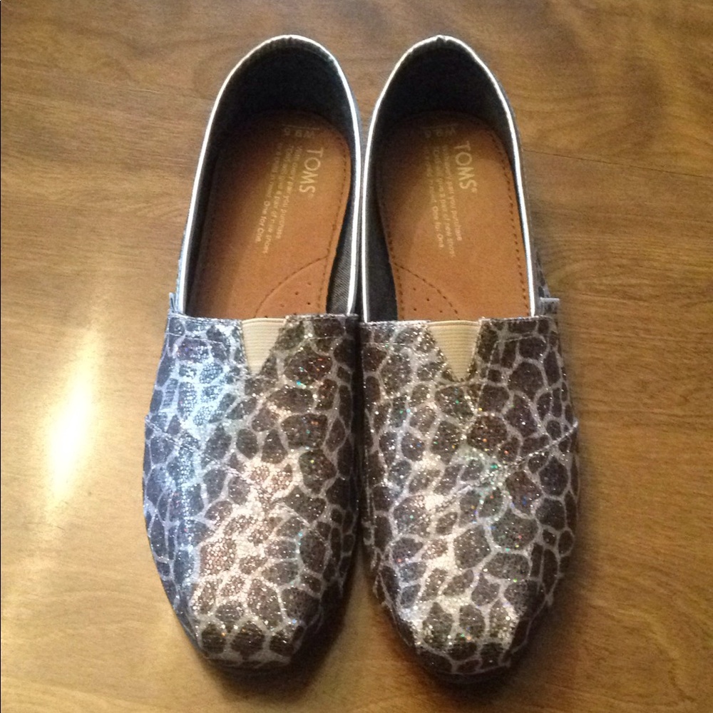 Like New - Toms - Glitter Giraffe - Sz 9.5